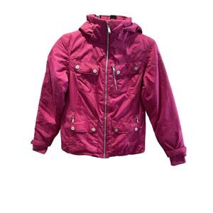 Spyder Evar Insulated Pink Striped Jacket Women's size 4